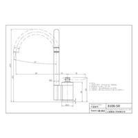 3106-50 Messing-Wasserhahn, Einhebel-Warm-/Kaltwasser-Küchenmischer für Standmontage, Spültischmischer