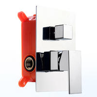 3266-23 Messing-Wasserhahn, Einhebel-Brausemischer für heißes/kaltes Wasser, eingebauter Brausemischer mit Box, 2 Auslässe;
