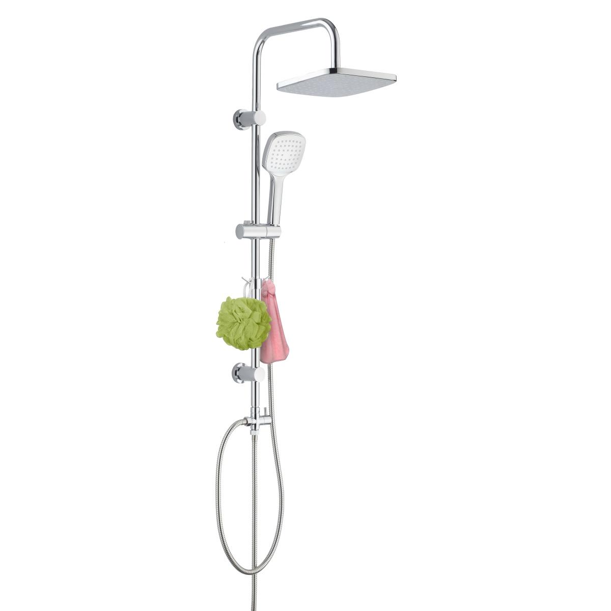 YS34159 Duschsäule, Regenduschsäule mit selbstreinigendem Duschset, mit Haken;