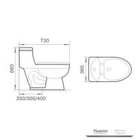 YS24206 Einteilige Toilette aus Keramik, mit Absaugsystem;