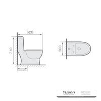 YS24243 Einteilige Toilette aus Keramik, mit Absaugsystem;