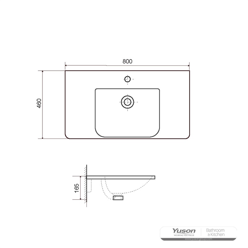 YS27307-80 Keramik-Schrankwaschbecken, Waschtischwaschbecken, Toilettenwaschbecken;