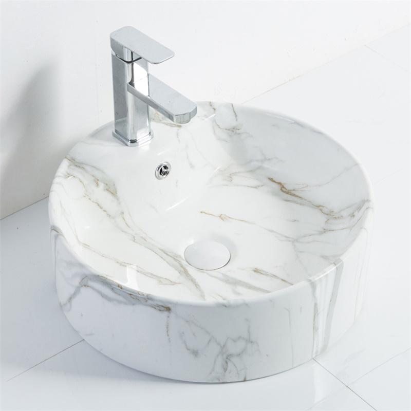 YS28204-MA Keramik-Aufsatzwaschbecken der Stone-Serie, künstlerisches Waschbecken, Keramikwaschbecken;