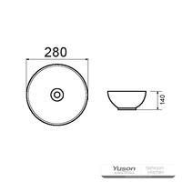 YS28393 Aufsatzwaschbecken aus Keramik, künstlerisches Waschbecken, Keramikspüle;