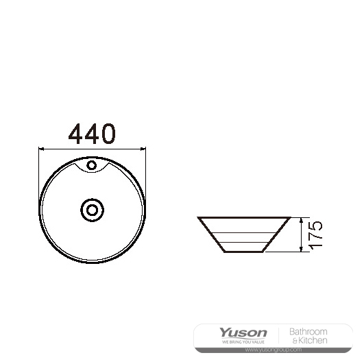 YS28422 Aufsatzwaschbecken aus Keramik, künstlerisches Waschbecken, Keramikspüle;