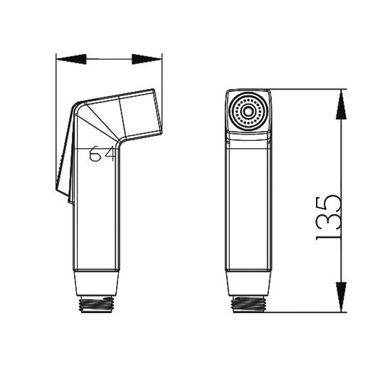 YS36077 ABS-Shataff, Bidet-Sprühgerät, Spülsprühgerät